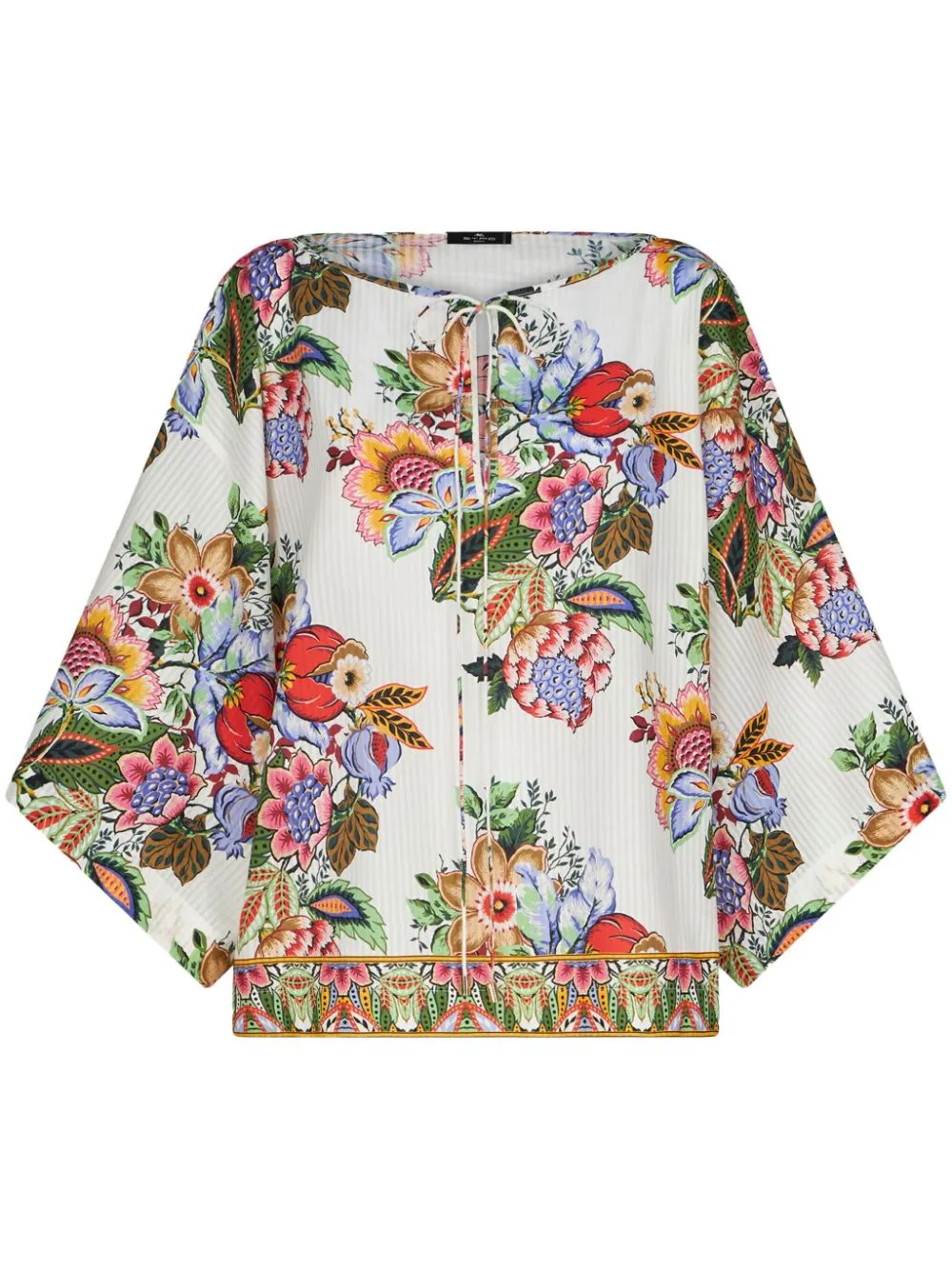 24SS Women's White Print Blouse by Etro