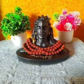 3123 4 Inch Adiyogi Shiva Statue for Car Dash Board, Pooja & Gift, Mahadev Murti, Idol, Lord Adiyogi Shankara