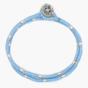 3mm "Jalisco" Braided Bracelet (Light Blue)