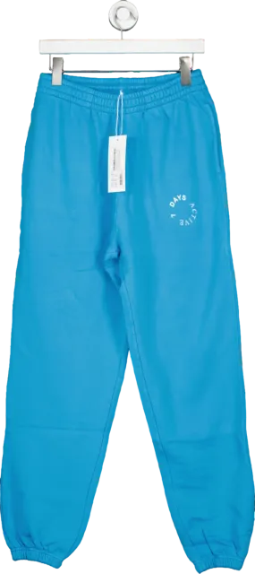 7 Days Active Blue 100% Organic Soft Cotton Monday Joggers UK L