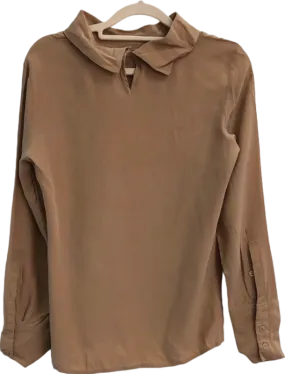 Adolfo Dominguez Beige Long Sleeve Blouse UK 8