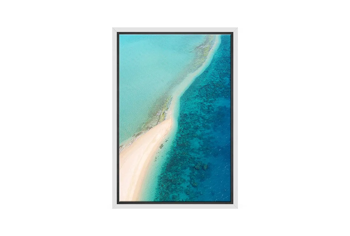 Aerial Tropical Reef | Canvas Wall Art Print