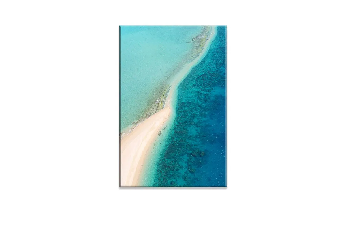 Aerial Tropical Reef | Canvas Wall Art Print