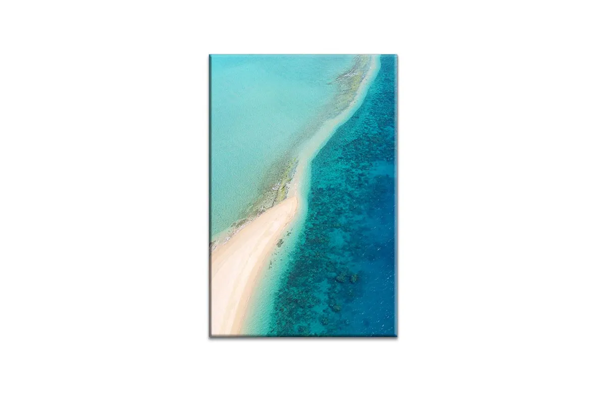 Aerial Tropical Reef | Canvas Wall Art Print