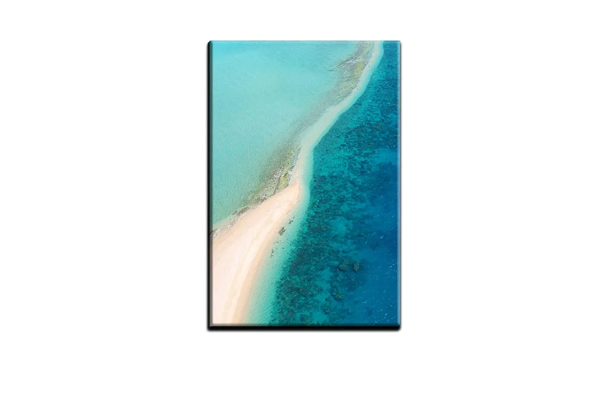 Aerial Tropical Reef | Canvas Wall Art Print