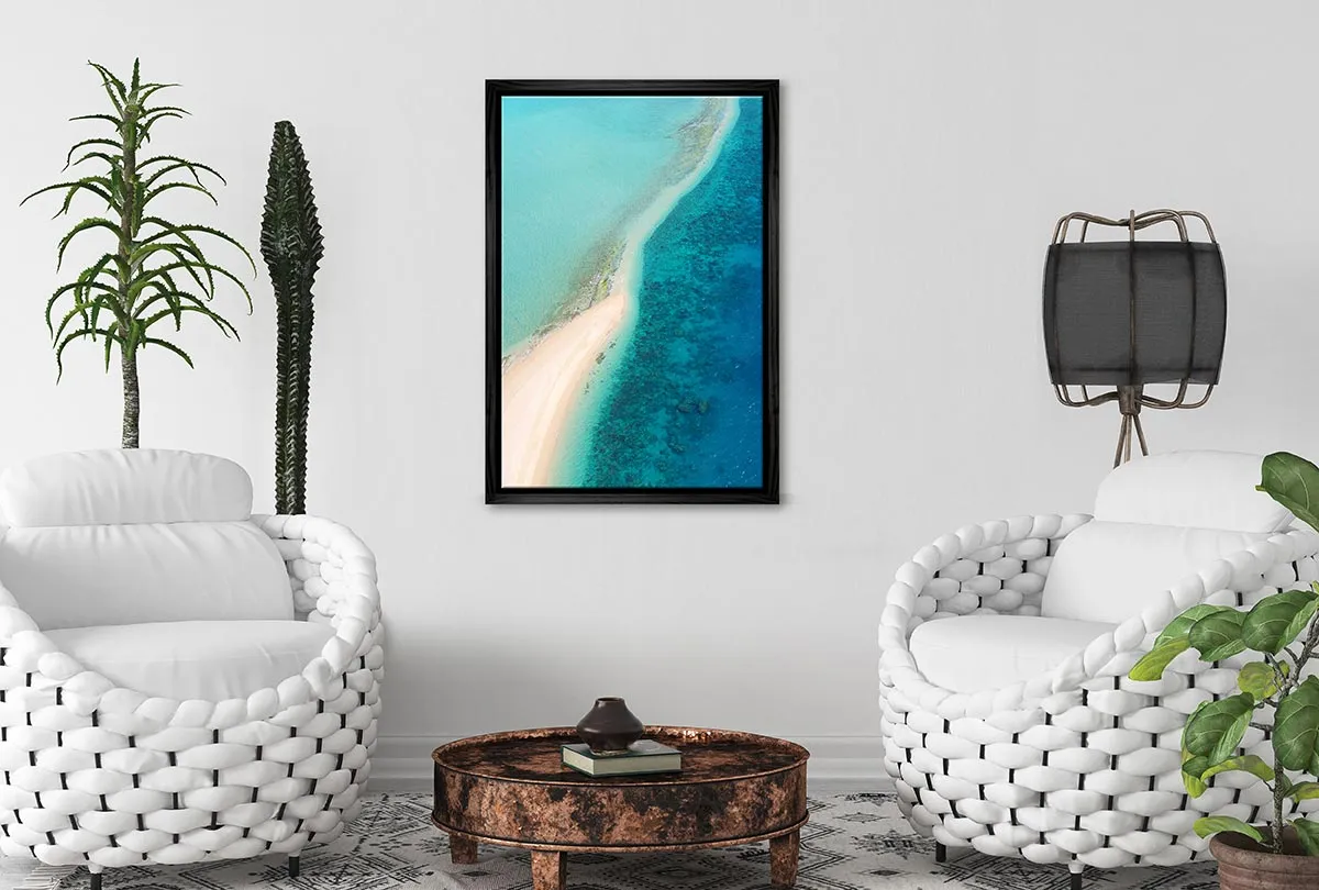 Aerial Tropical Reef | Canvas Wall Art Print