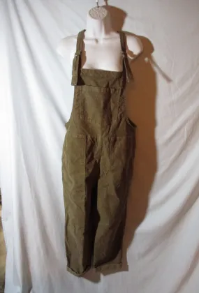 AERIE Corduroy Bib Jumpsuit Overalls Pockets Boho S/P Brown