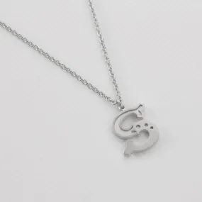 Alex Monroe Sterling Silver Just My Type Letter S Necklace