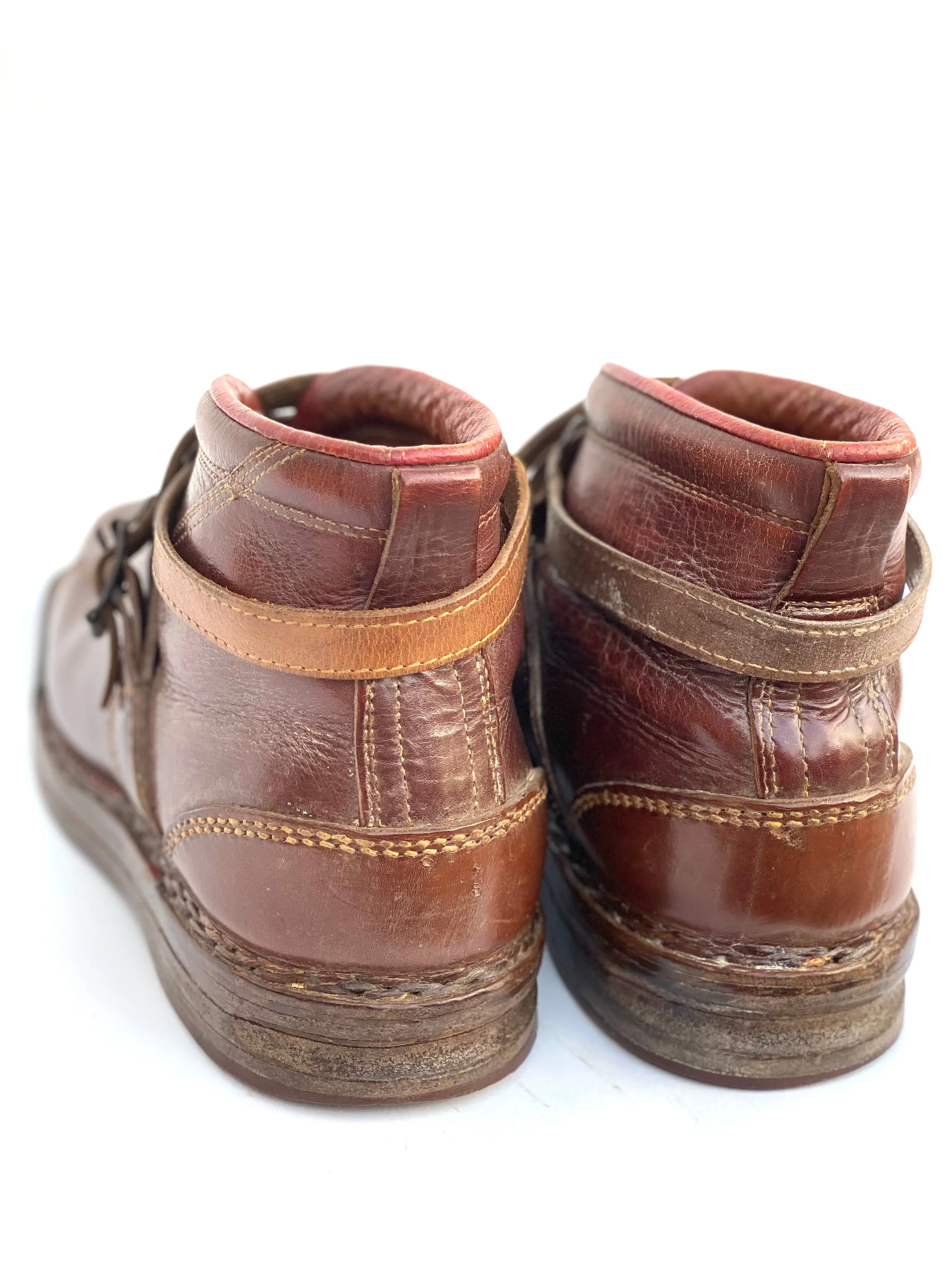 Antique Leather Ski Boots