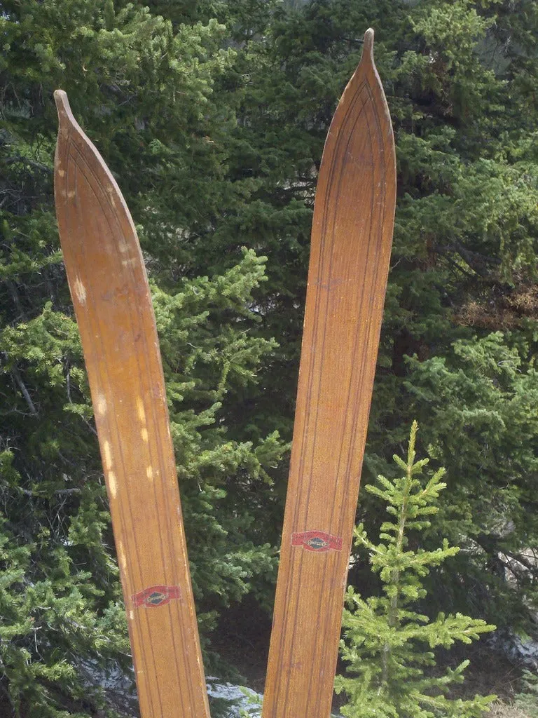 Antique Oxford Brand Skis - Pointed Tip