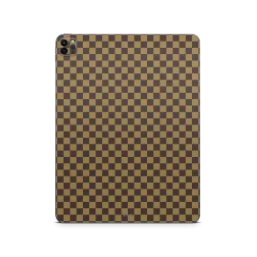 Apple iPad Skin Checkers brown