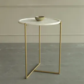 Art Deco Marble Side Table