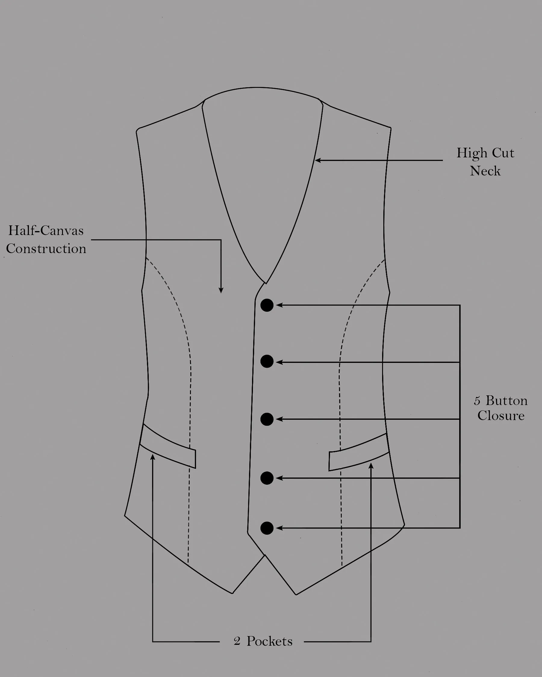 Baltic Sea Solid Waistcoat