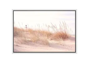 Beach Grass Lighthouse | Hamptons Canvas Wall Art Print