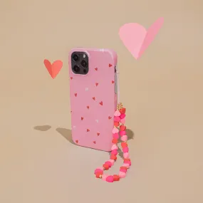 Beaded Phone Strap - Hearts