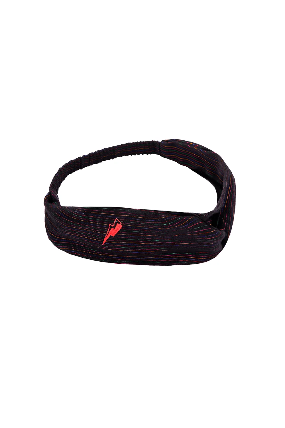 Black with Rainbow Lurex Headband