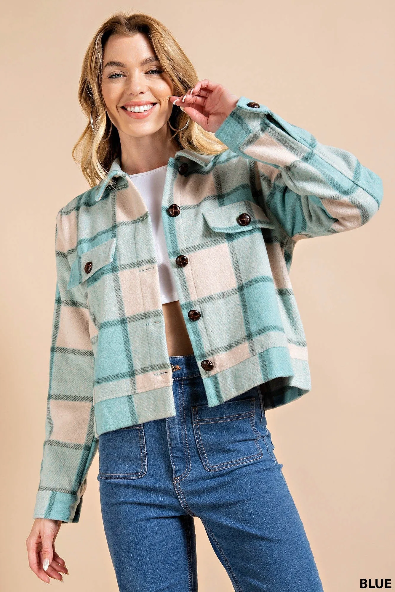 Blue Kori America Plaid Jacket*