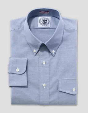 BLUE OXFORD DRESS SHIRT WITH FLAP POCKET - TRIM FIT