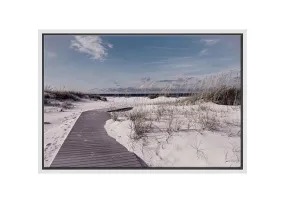 Boardwalk Through Dunes | Canvas Wall Art Print