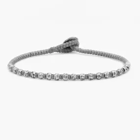 Braided "Kamasan" Silver Bracelet (Grey)