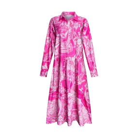 BREAST CANCER BOHO DRESS-PINK