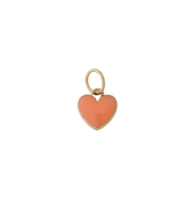 Charm Heart Orange Gold