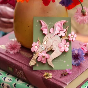 Cherry Blossom Dragon Brooch