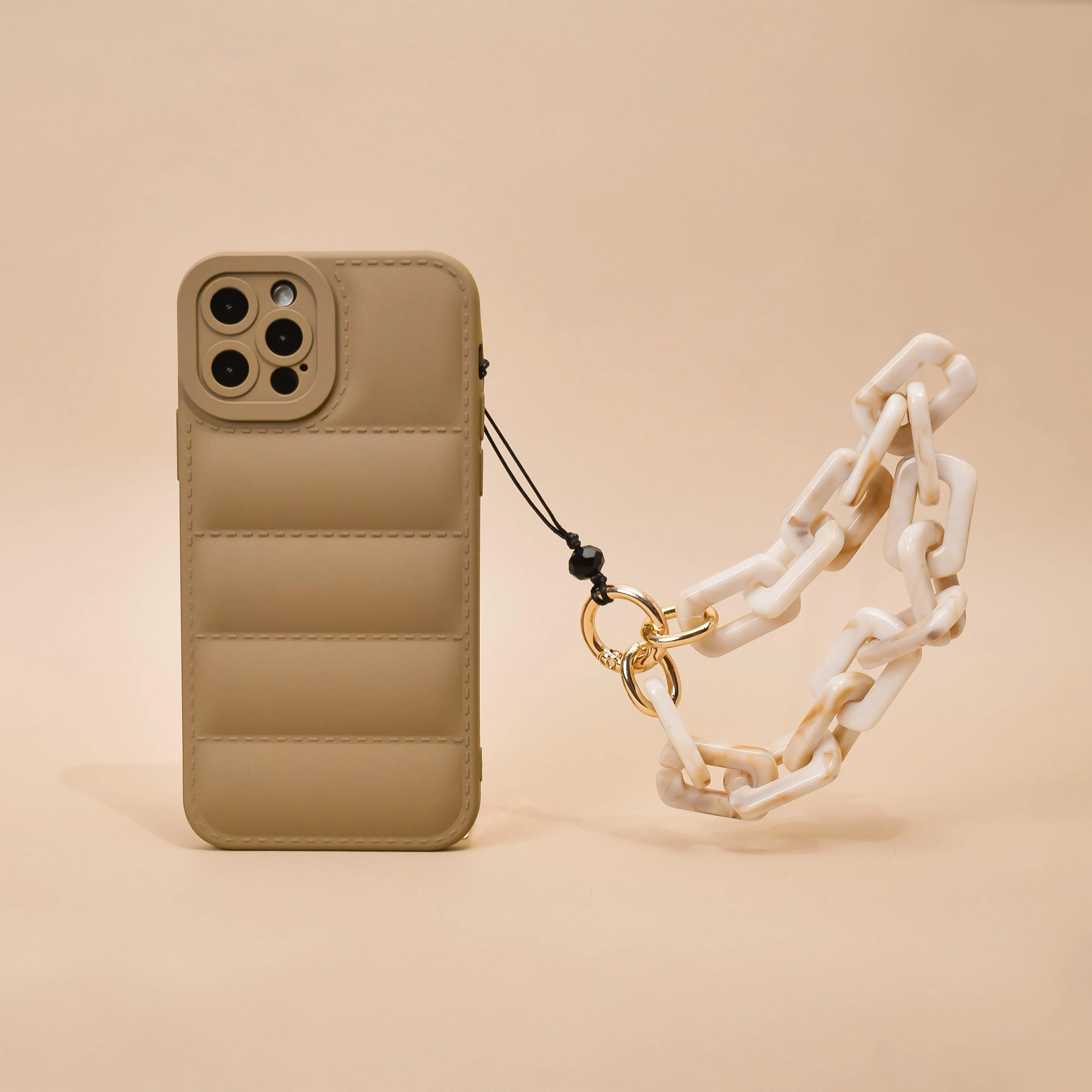 Chunky Chain Phone Strap - Nude