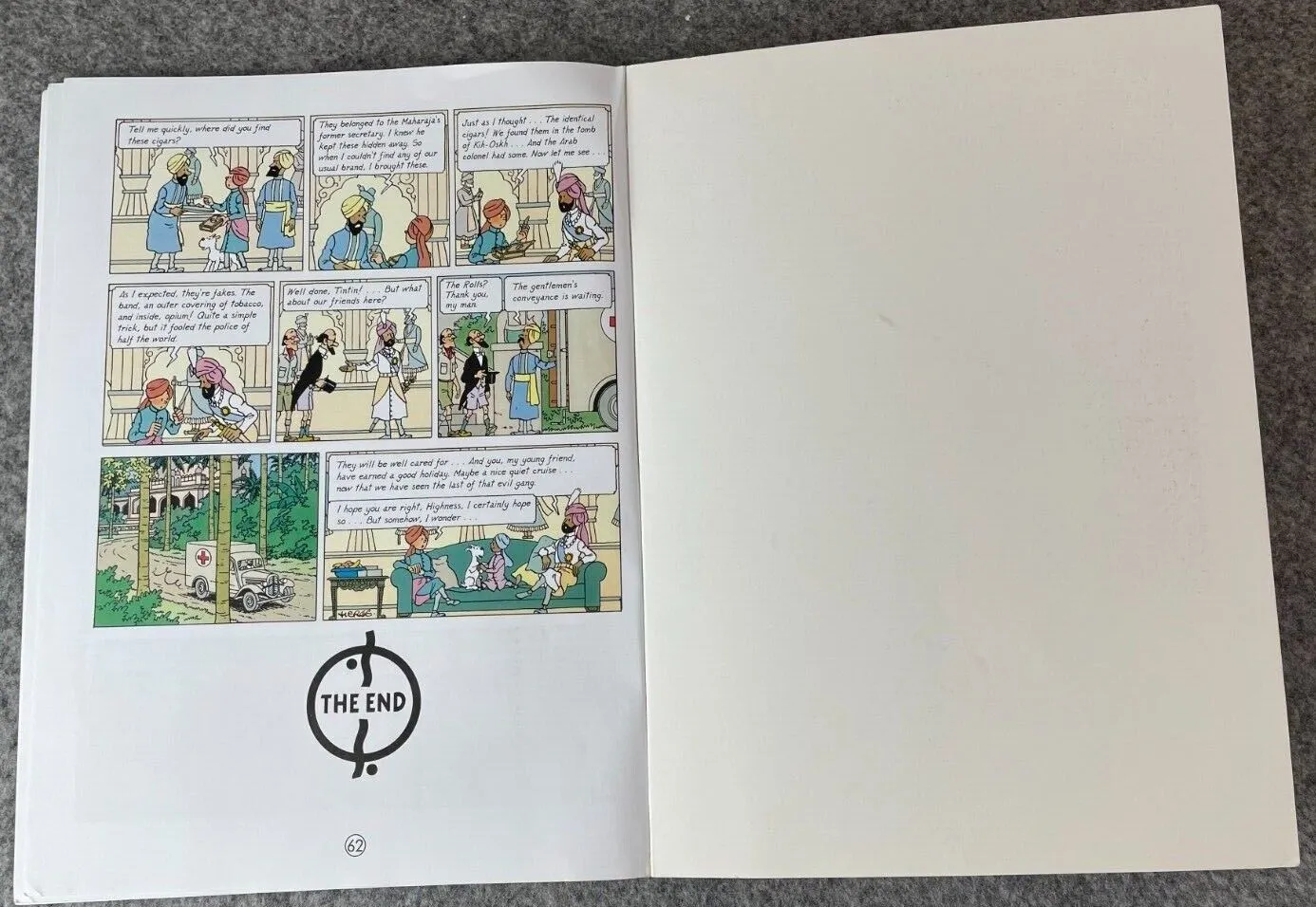 Cigars of the Pharaoh Tintin Book Egmont UK Paperback Edition