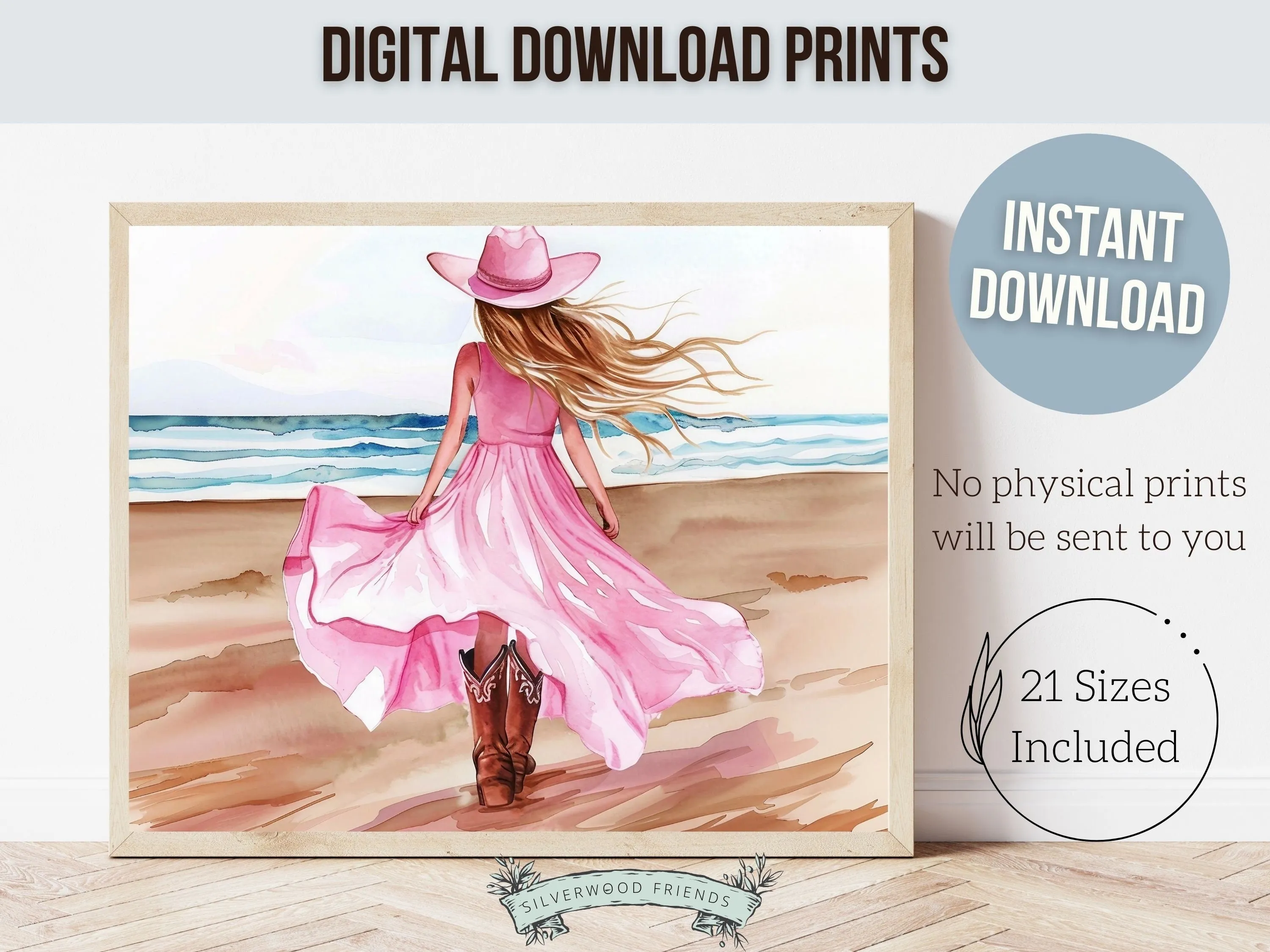 Coastal Cowgirl Beach Print - 001