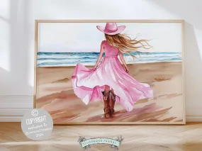 Coastal Cowgirl Beach Print - 001