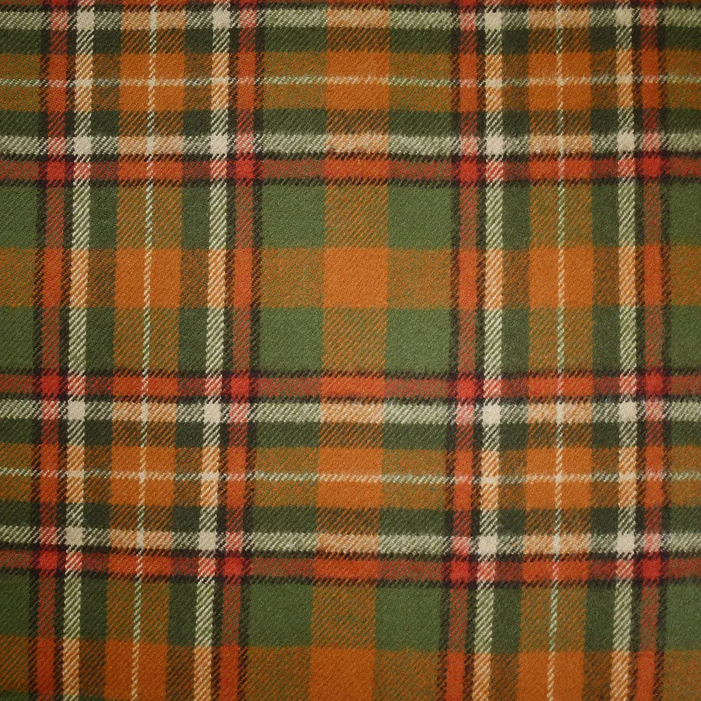 Cozy Cotton Flannel Harvest Tartan Plaid Olive/Pumpkin SY