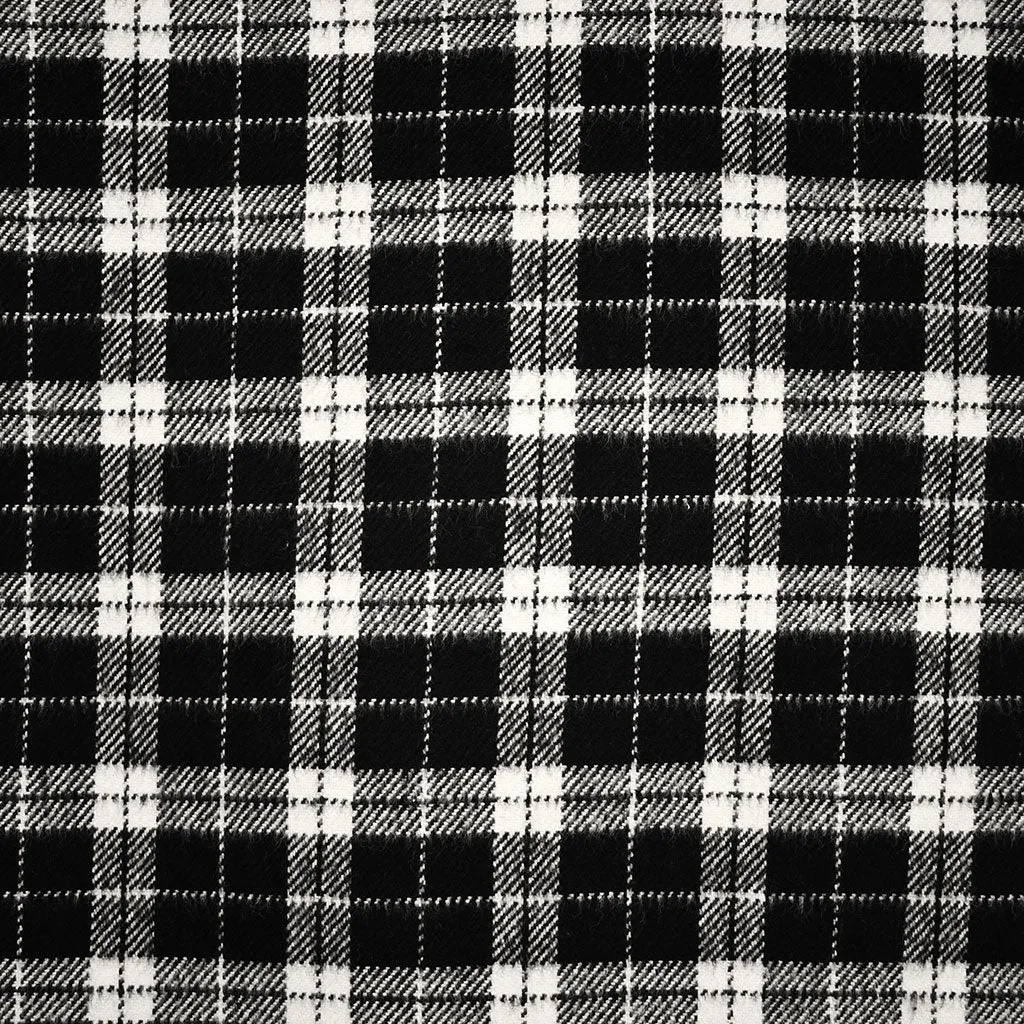 Cozy Cotton Flannel Multi Grid Plaid Black/Vanilla