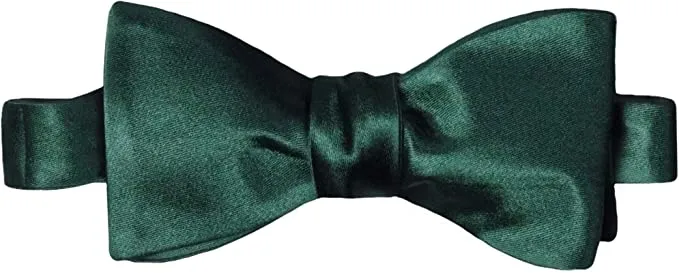 Dark Emerald Green Silk Pre-Tied Bow Tie