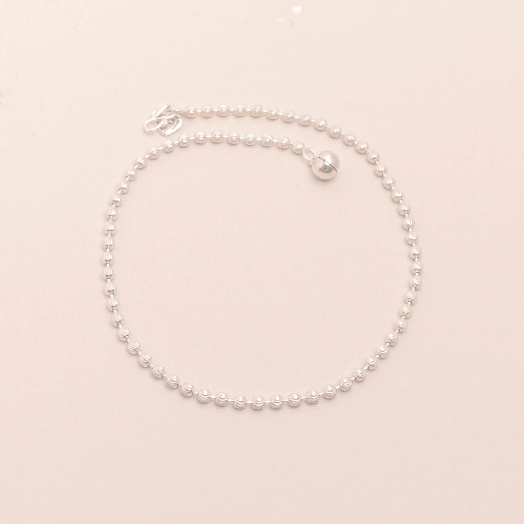 Diamond Cut Beads Anklet