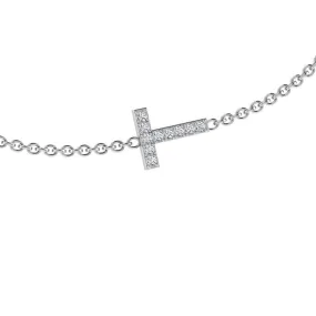 Diamond Initial Charm Bracelet