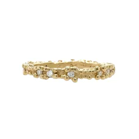 Double Beaded Eternity Band with Diamonds - Ruth Tomlinson