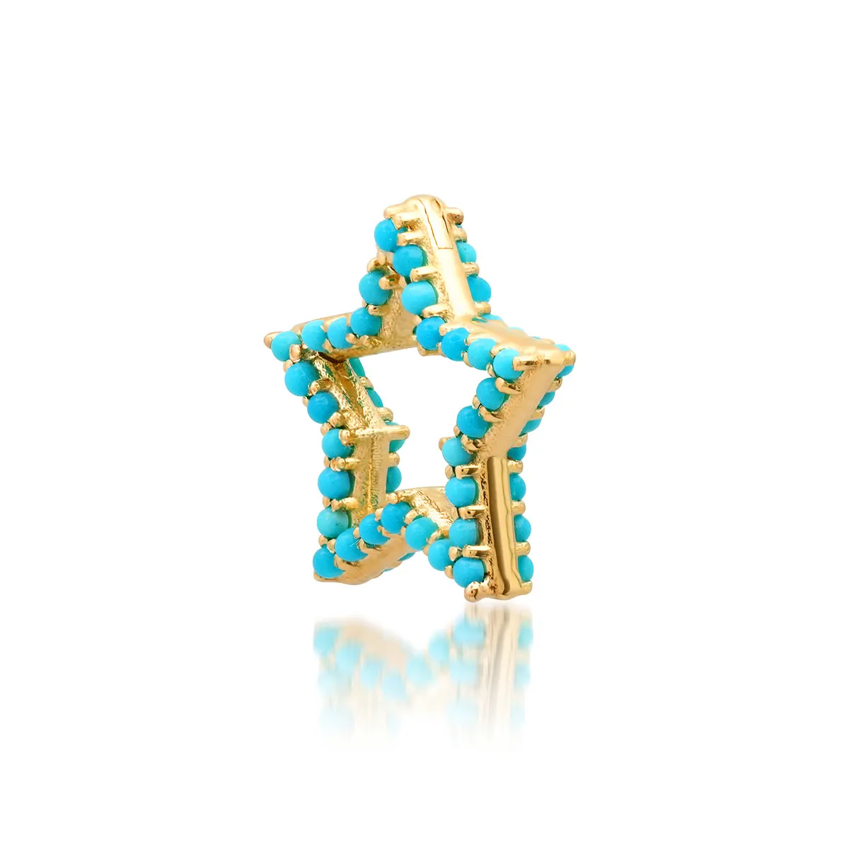 Double Sided Turquoise Star Charm Clip Holder Enhancer