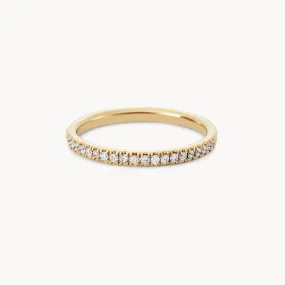 Endalaus II ring - 14k yellow gold, white diamond