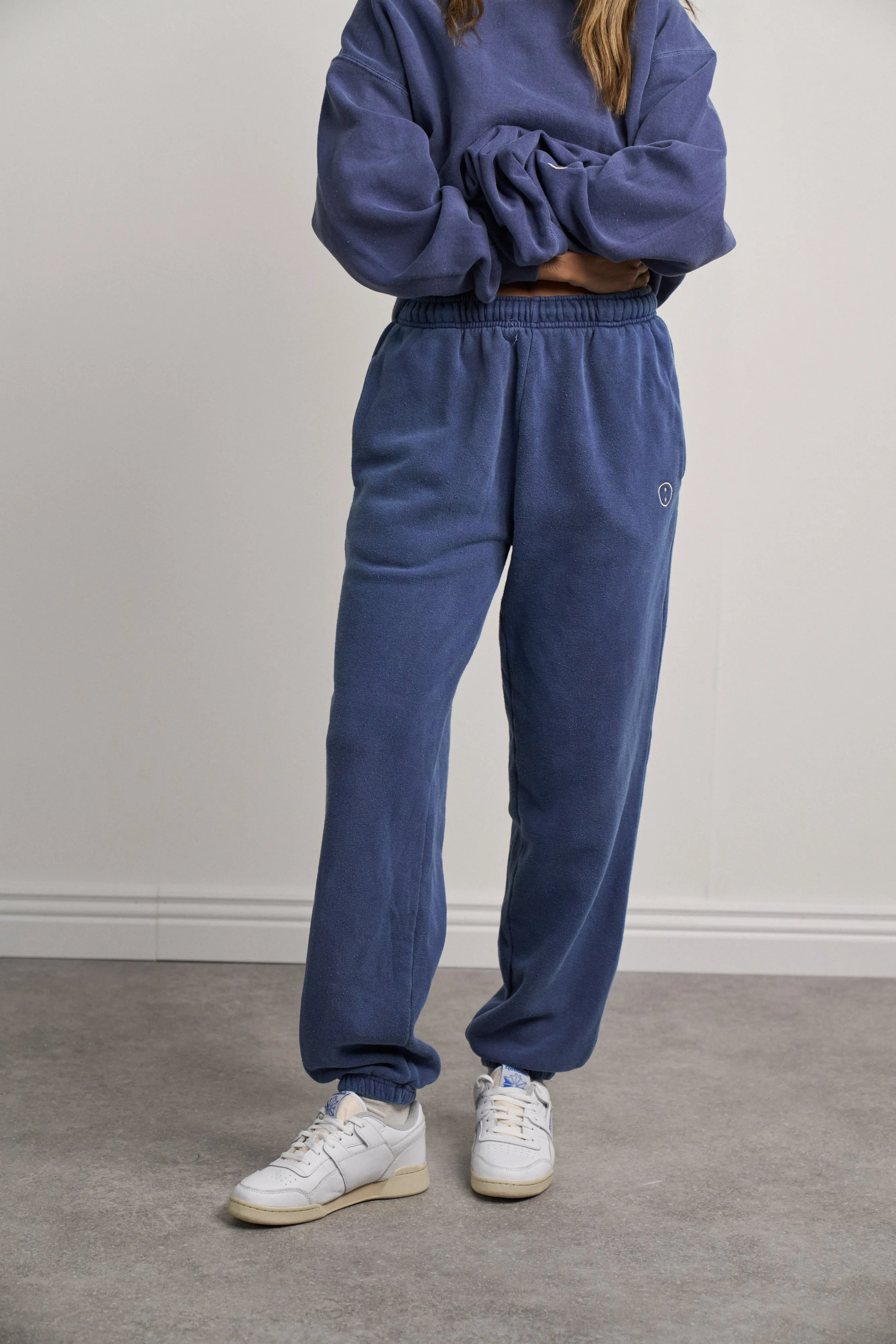 Essentials Vintage Washed Joggers - Navy