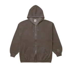 Essentials Vintage Washed Zip Up Hoodie - Cocoa