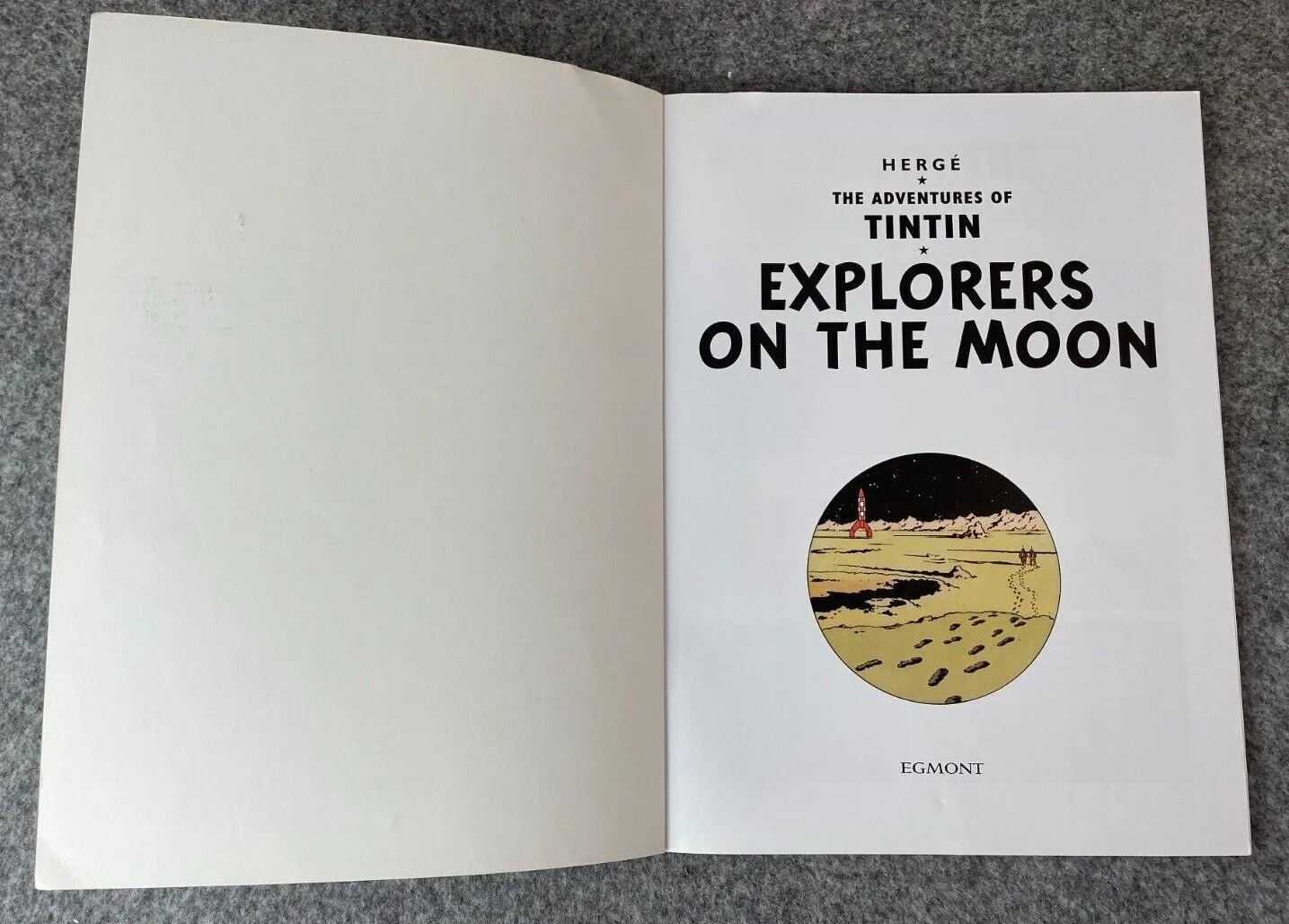 Explorers on the Moon Tintin Book Egmont UK Paperback Edition