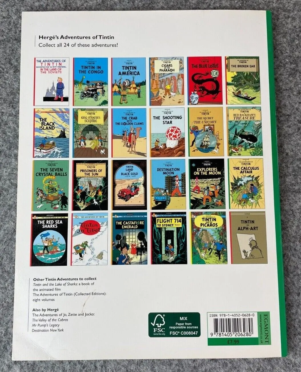 Explorers on the Moon Tintin Book Egmont UK Paperback Edition