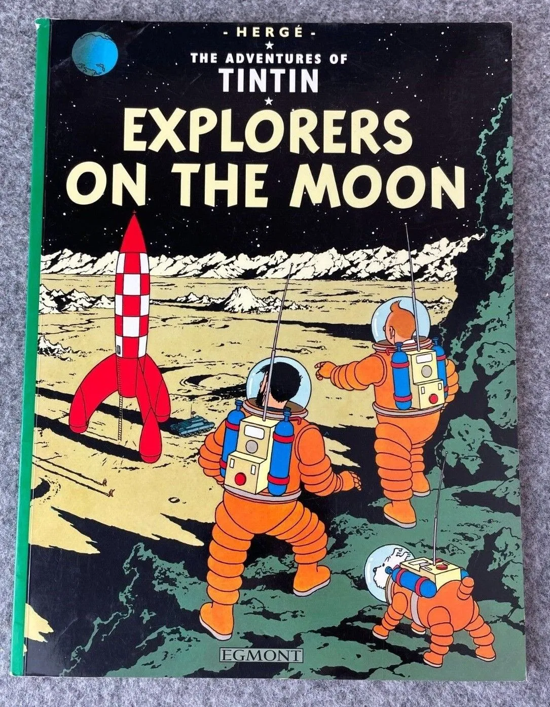 Explorers on the Moon Tintin Book Egmont UK Paperback Edition