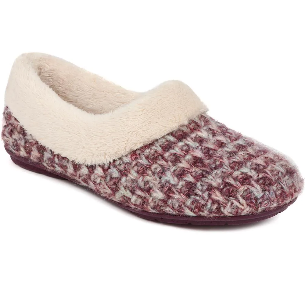 Faux Fur Lined Slippers - CARIANA / 324 749