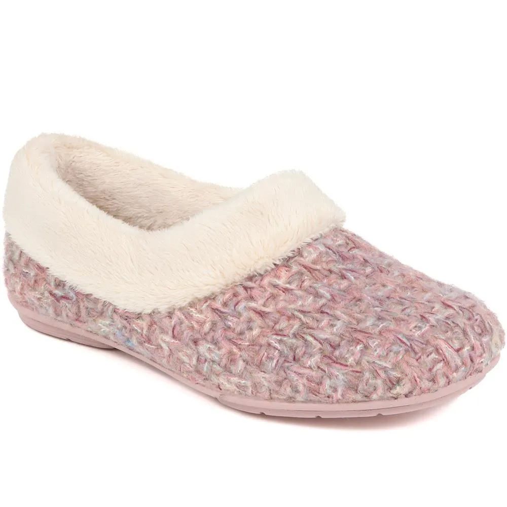 Faux Fur Lined Slippers - CARIANA / 324 749