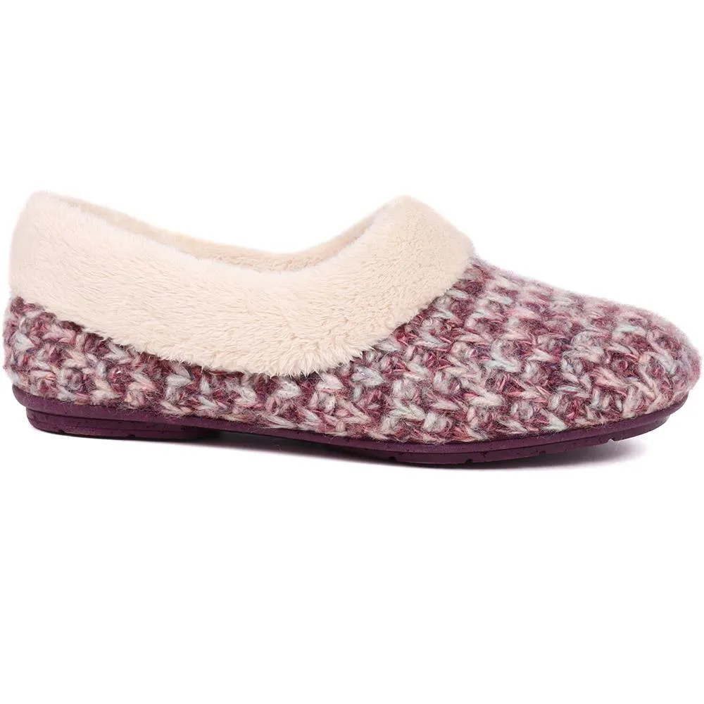 Faux Fur Lined Slippers - CARIANA / 324 749