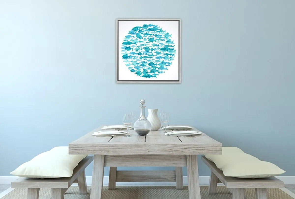 Fish School | Canvas Art Print