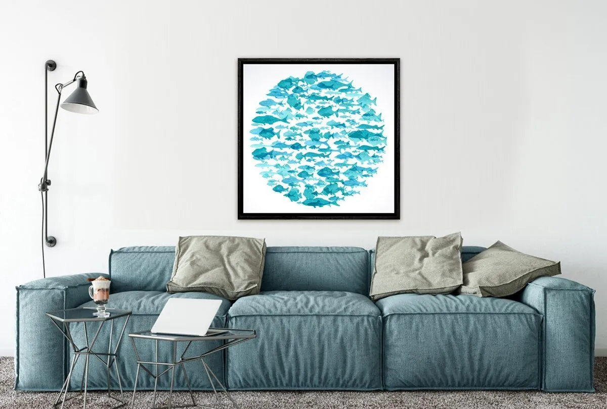 Fish School | Canvas Art Print