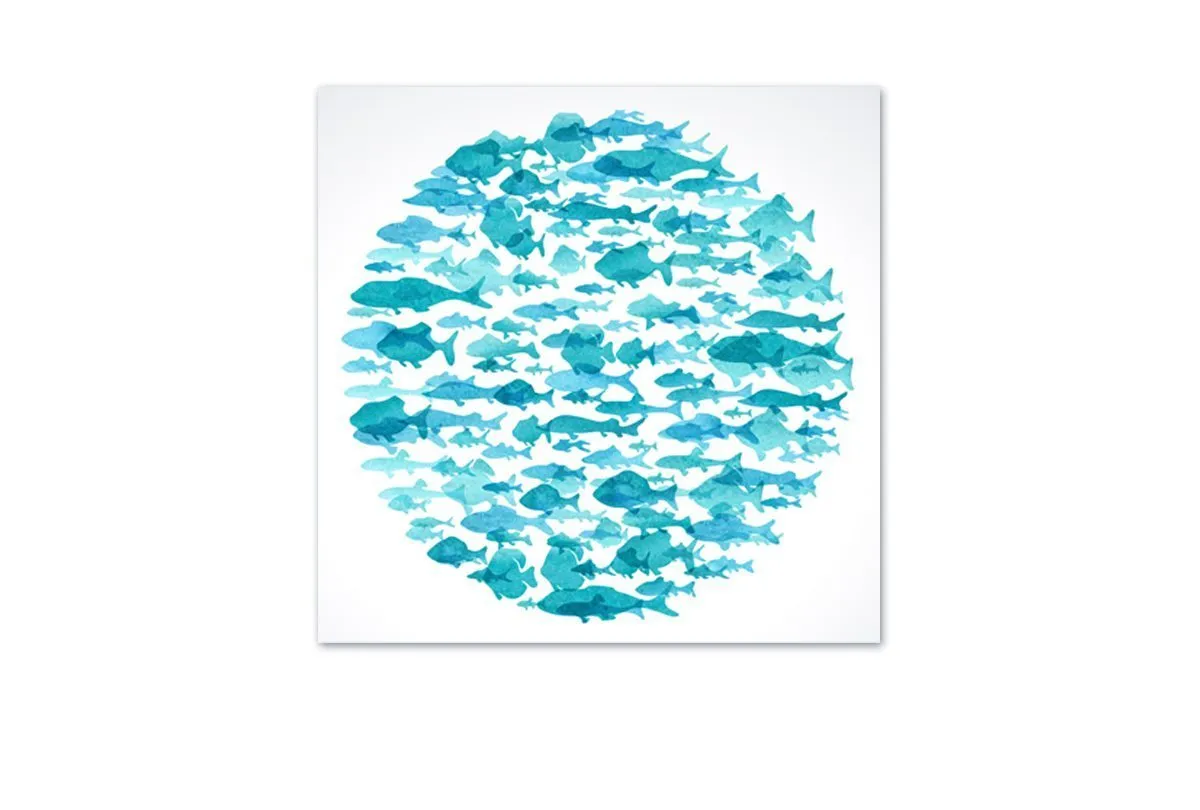 Fish School | Canvas Art Print